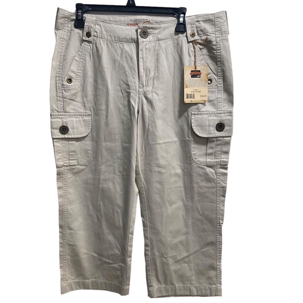 Lee Riders Copper Collection Khaki Cargo Capris NWT size 13M‎